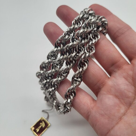 VTG Monet Silver Necklace Suzette #4721 with tag - Picture 9 of 9